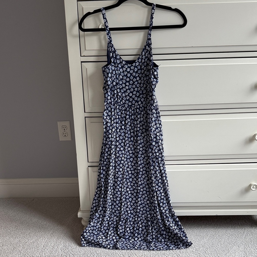 Old Navy Navy Blue Floral Maxi Dress